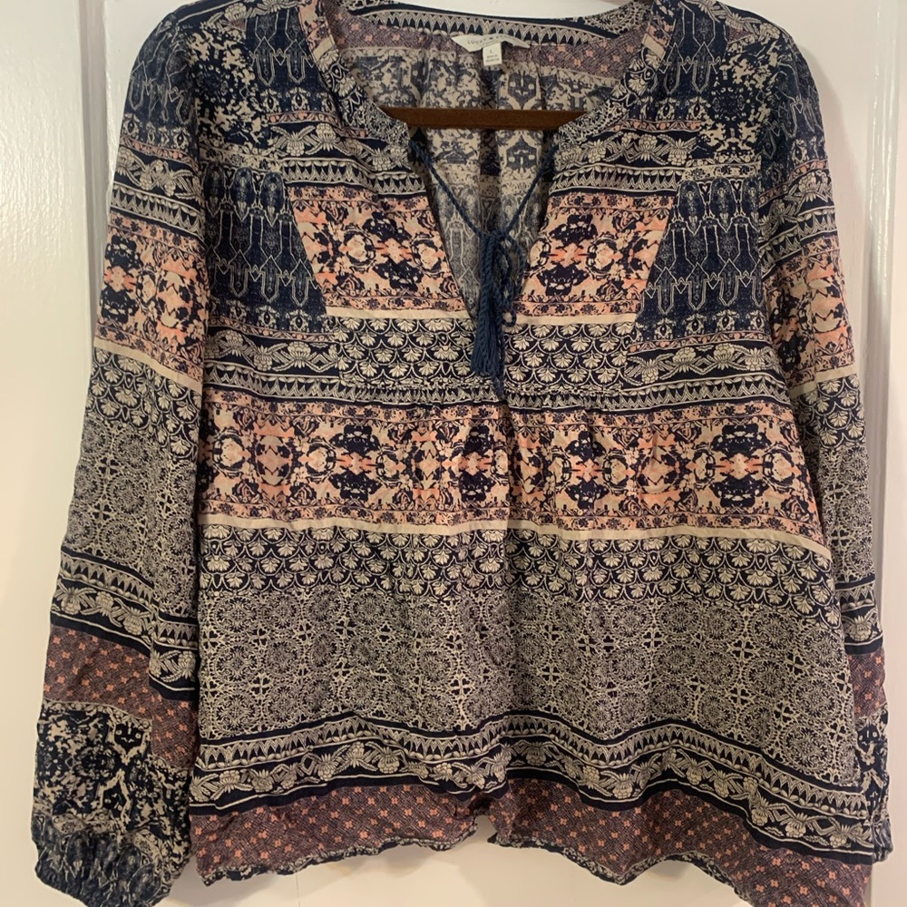 Lucky brand, floral boho shirt
